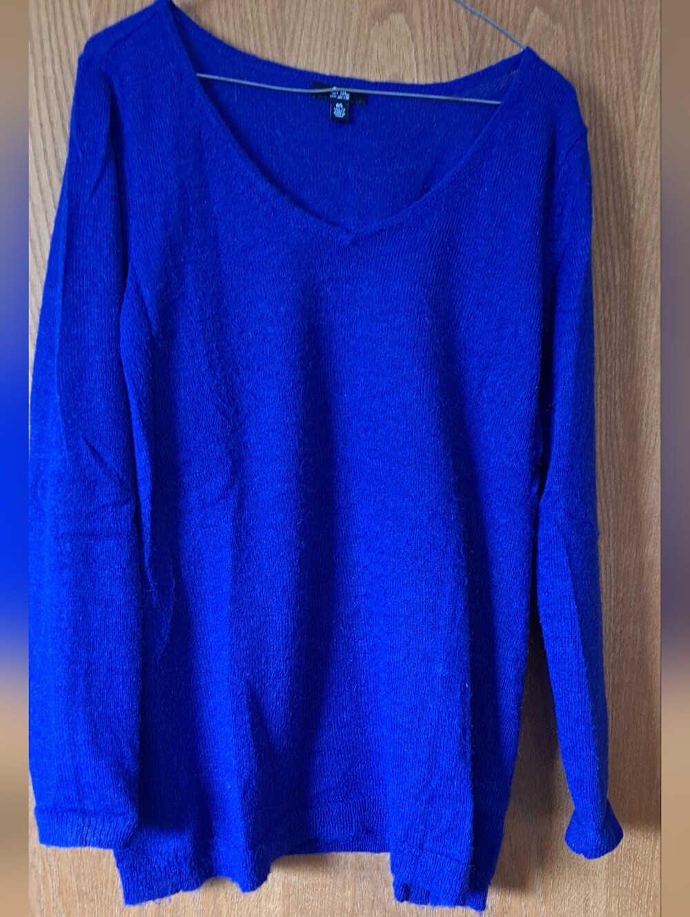 Vibrant Royal Blue V-Neck Sweater